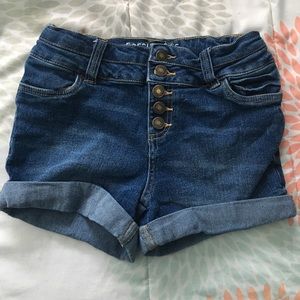 Girls High Waisted Jean Shorts Size 12